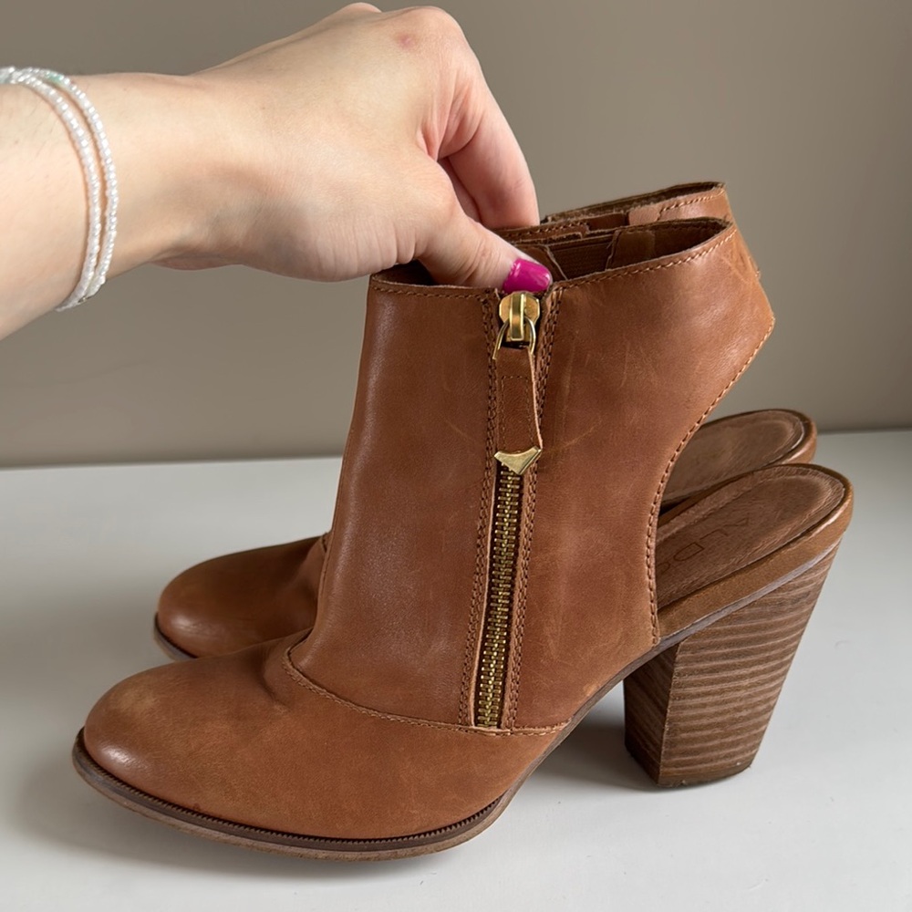 Aldo Brown Leather Ankle Boots